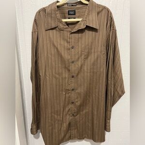 Haggar size 4xl 4XG no iron 100% cotton button up dress shirt